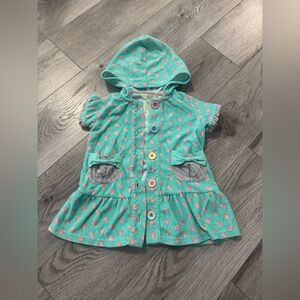 Matilda Jane Teal Polka Dot Hooded Dress
